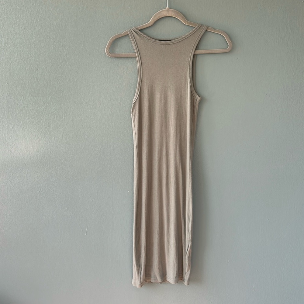 Blue/Gray Women's Summer Sleeveless Boat Neck Mini Dress Slim Fit Medium